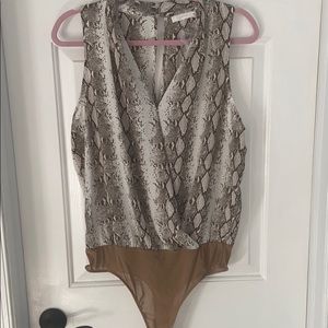 Lush snakeskin body suit style top